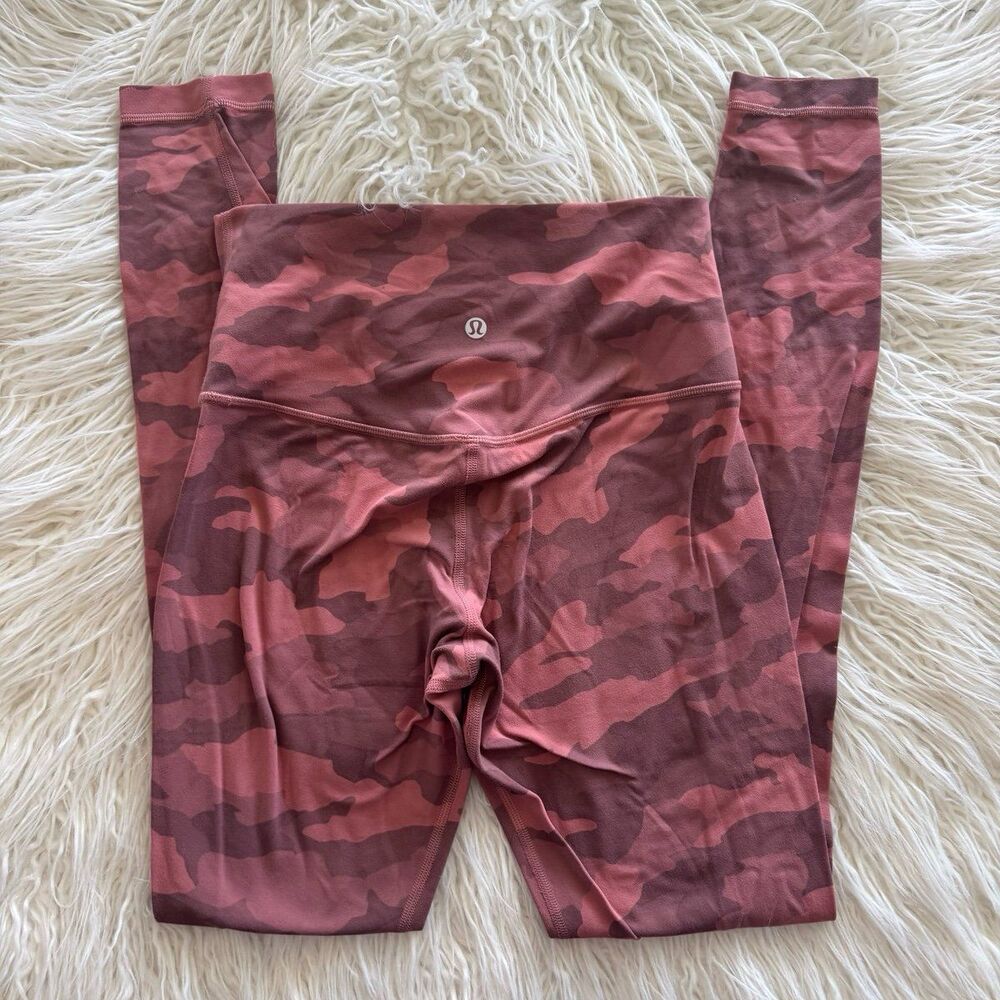 lululemon athletica Pink Rose Camo High-Rise Leggings